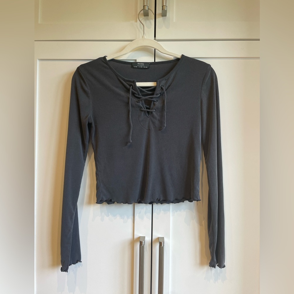 Bershka Gray Long Sleeve